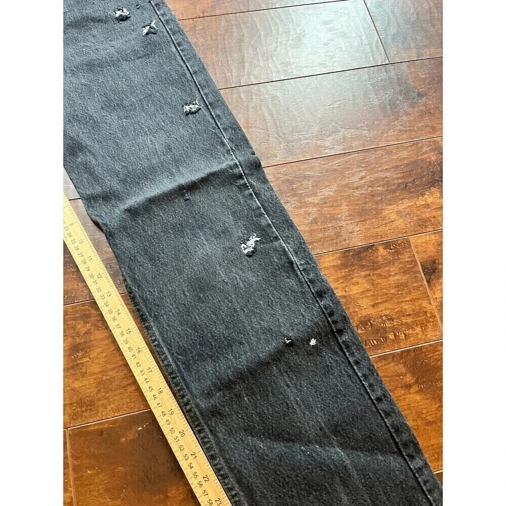 Vintage Levis 505-0259XX Black/Gray Straight Leg Jeans Sz 33x36 AS IS USA